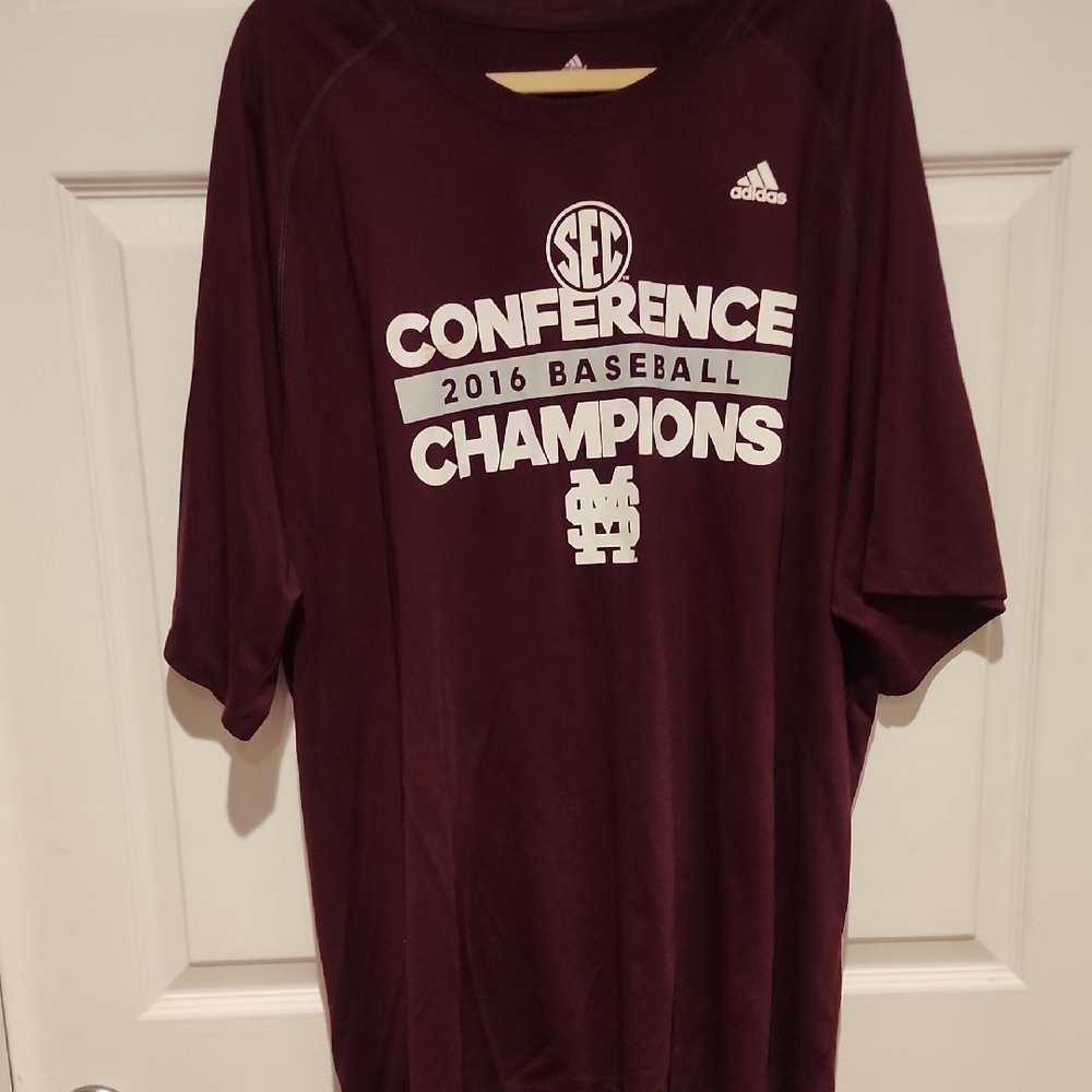 Adidas Maroon SEC Champions Baseball Tee